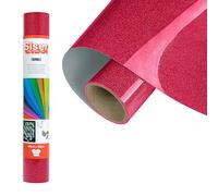 SISER® Twinkle Red - Vinilo termotransferible termoadhesivo con purpurina reflectante para la personalización de tejidos, ropa y accesorios, manualidades creativas, fácil de cortar