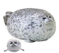 SiSfeL Foca de Peluche de Juguete, 30cm Cute Blob Seal Pillow, Almohada de Felpa de Focas Azul, Muñeco de Peluche Animal Focas, Fat Seal Plushie Toy Regalo para Niños
