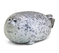 SiSfeL Foca de Peluche de Juguete,30cm Cute Blob Seal Pillow,Almohada de Felpa de Focas Gris,Muñeco de Peluche Animal Focas,Fat Seal Plushie Toy Regalo para Niños y Parejas