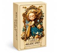 sishui Juego de cartas de tarot Melodic Spirit con guía, 78 cartas de tarot inspiradas en Rider Waite para principiantes, cartas de tarot caprichosas inspiradas en música para lecturas intuitivas