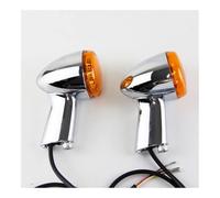 SISIFEIER Compatible Con Harley-Davidson Sportster 883 Iron XL1200 Forty Eight 1992 Adelante Intermitentes Motocicleta Luz Señal Giro Luz(Orange)