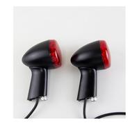 SISIFEIER Compatible Con Harley-Davidson Sportster 883 Iron XL1200 Forty Eight 1992 Adelante Intermitentes Motocicleta Luz Señal Giro Luz(Rojo)