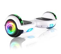 SISIGAD Hoverboard - Patinete de autoequilibrio de 6.5 pulgadas con dos ruedas con altavoz Bluetooth y luces LED, scooter eléctrico para adultos y niños