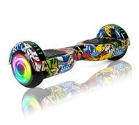 SISIGAD Hoverboard Scooter auto equilibrante de 6.5 pulgadas con dos ruedas autoequilibrante con altavoz Bluetooth y luces LED Scooter eléctrico para adultos y niños regalo UL 2272 certificado