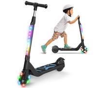 SISIGAD Paso Eléctrico para Niños de 6-12 Años, E Scooter 5.3 Pulgadas con Luces LED Coloridas, 3 Alturas Ajustables, Carga Máxima 70kg, Velocidad Máxima 10km/h