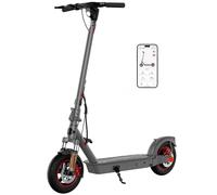 SISIGAD Patinete eléctrico adulto de 10 pulgadas con suspensión y aplicación, motor 450 W, autonomía máxima 42 km, batería 36 V 10,4 AH, Scooter eléctrico plegable velocidad 25 km/h, con doble freno y
