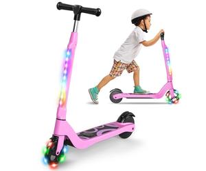 SISIGAD - Patinete eléctrico Infantil de 6 a 8 - 10 - 12 años con luz LED Colorida y 3 Alturas Ajustables, Scooter eléctrico para niños, Carga máxima 70 kg, Velocidad máxima 10 km/h