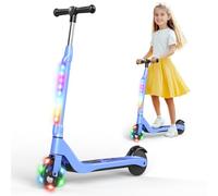 SISIGAD - Patinete eléctrico Infantil de 6 a 8 a 10 años, Scooter eléctrico de 5,3 Pulgadas, con luz LED Colorida y 3 Alturas Ajustables, Patinete Infantil, Velocidad máxima 10 km/h, Carga máxima 70