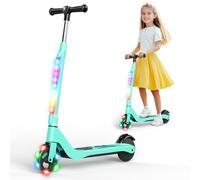 SISIGAD - Patinete eléctrico Infantil de 6 a 8 a 10 años, Scooter eléctrico de 5,3 Pulgadas, con luz LED Colorida y 3 Alturas Ajustables, Patinete Infantil, Velocidad máxima 10 km/h, Carga máxima 70