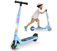 SISIGAD Patinete Eléctrico para Niño de 6-12 años, Niño Patinete Eléctrico 5.3 Pulgadas E Step con Luces LED Coloridas y 3 Altura Ajustable, Niño Scooter Eléctrico Carga Máxima 70kg, MAX 10km/h