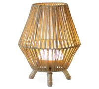 SISINE-Lámpara de mesa inalámbrica exterior recargable con mando a distancia Ø25,5 cm H32 cm Natural New Garden