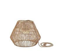 SISINE-Suspensión para exteriores LED Ratán 3 intensidades recargable Ø40 cm Natural New Garden