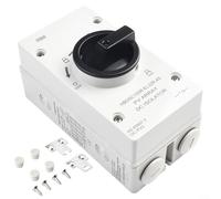 Sisinkal 32A 4-Pole Solar Fotovoltaico DC Aislador Interruptor 1000V Rotary Disconnect Switch con IP66 Protección Impermeable para Instalación de Sistema FV