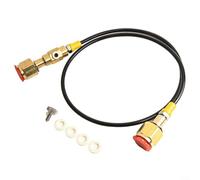 SiSinkal Adaptador de estación de recarga de tanque CGA320 a CGA320, manguera de carga de alta presión de 36 pulgadas para carbonatación de bebidas, kit de conector de transferencia resistente de 4500