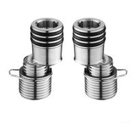 SiSinkal Adaptador de grifo de ducha ajustable, 2 piezas, conector de ángulo flexible giratorio de 360 grados con extensión de 120 mm a 180 mm de longitud, reductor de acero inoxidable de gran flujo