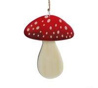 SiSinkal Adornos de setas de madera para árbol de Navidad, decoración colgante moderna, minimalista, juego de madera natural (D)