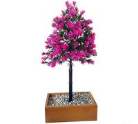 SiSinkal Aguja de pino artificial de 17 pulgadas, plástico resistente a la intemperie, decoración realista para interiores y exteriores para arreglos de jardín (rojo)