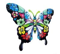 SiSinkal Arte de pared de mariposa de metal para decoración de jardín interior y exterior, material de hierro resistente a la intemperie, 16 cm para amantes de la naturaleza, patio en casa (2)