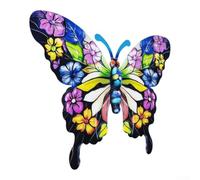 SiSinkal Arte de pared de mariposa de metal para decoración de jardín interior y exterior, material de hierro resistente a la intemperie, 16 cm para amantes de la naturaleza, patio en casa (3)