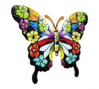 SiSinkal Arte de pared de mariposa de metal para decoración de jardín interior y exterior, material de hierro resistente a la intemperie, 16 cm para amantes de la naturaleza, patio en casa (1)