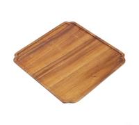 SiSinkal Bandeja de té minimalista de madera de nogal, tabla de preparación seca, pies antideslizantes para servicio de té, decoración del hogar, cocina, soporte para ollas de textura natural, 28 x 18