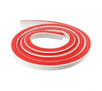 Sisinkal Barrera de ducha de silicona Tapón de agua Baño Tira impermeable Diseño flexible para duchas sin curvas Protección de suelo de cocina con acrílico 50-300 cm (cm-blanco 300cm)