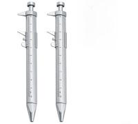 SiSinkal Bolígrafo multifuncional Vernier de 0 a 100 mm con recarga de tinta de gel de 0.5 mm, herramienta de medición de regla 2 en 1 y bolígrafo de punta redonda para estudiantes de oficina