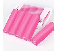 Sisinkal Bolsas de basura para camping, 45 x 45 cm, bolsas de recogida de residuos portátiles con carga máxima de 10 kg para festivales, caravanas, furgonetas, barcos, 5 rollos, 60 piezas (rosa)