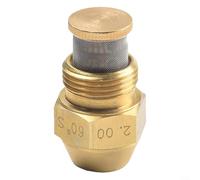 Sisinkal Boquilla de quemador de aceite de latón con piezas de medición de acero inoxidable Patrón de pulverización de 60 grados Cabezal de pulverización de cono hueco para sistema de calefacción de