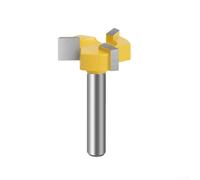 SiSinkal Broca de enrutador de superficie con punta de carburo de 1/4 de pulgada, vástago de 1 pulgada de diámetro, 3 alas para alerón de madera MDF, tablero de partículas de madera contrachapada