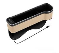 SiSinkal Caja de almacenamiento para asiento de automóvil con cargador inalámbrico y puertos USB duales, organizador interior automático que evita que los artículos se caigan, relleno de consola de