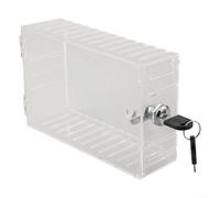 SiSinkal Caja de bloqueo de termostato acrílico transparente cubierta de protección montada en la pared con 2 llaves para uso en casa, hotel, escuela, 18 x 12 x 5,5 cm