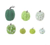 SiSinkal Calabazas de tela de varios tamaños para decoración rústica de Acción de Gracias, centro de mesa de granja, adorno de otoño para el hogar y la mesa (F)