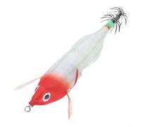 SiSinkal Calamares LED de pesca de 8 cm con luces intermitentes y ojos 3D, ganchos luminosos con doble paraguas para una noche efectiva para pesca de pulpo (blanco)