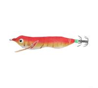 SiSinkal Calamares LED de pesca de 8 cm con luces intermitentes y ojos 3D, ganchos luminosos con doble paraguas para una noche eficaz para pesca de pulpo (rojo)