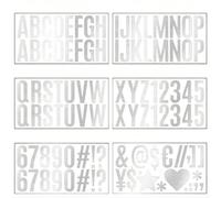 SiSinkal Calcomanías del alfabeto para material de PVC impermeable, fuentes limpias, tamaño 215 x 116 mm, para manualidades, fiestas, graduaciones, decoración del hogar, paredes de oficina (B)