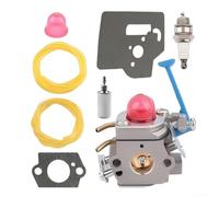 SiSinkal Carburador 545081848 compatible con recortadoras 128LD 128CD 125L reemplaza a ZAMA C1Q-W40A, kit mezclador de combustible de metal preajustado para jardín para equipos eléctricos al aire