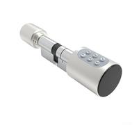 SiSinkal Cerradura de puerta electrónica inteligente TUYA con contraseña digital y sensor biométrico, para tarjeta RFID para cilindro de control de acceso, aleación de zinc impermeable IP54 para