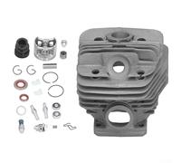 SiSinkal Cilindro de orificio grande de 56 mm para kit de pistón para motosierra MS660 066 pieza de repuesto 1122 020 1211 juego completo de acero plateado para reparación de motor de sierra Magnum