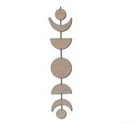 SiSinkal Colgante de pared minimalista de madera de sol y luna, arte de boj de 60 cm para decoración del hogar bohemio, colgante de madera nórdica para dormitorio, sala de estar, guardería (M)