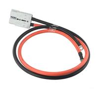 Sisinkal Conector de cable de batería de 175 A con anillo de terminal M8 2 AWG 1 m, conector de cable de alimentación de grado industrial, contacto de cobre plateado para vehículos eléctricos, equipos