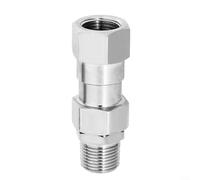 Sisinkal Conector giratorio de acero inoxidable de 360 grados NPT 3/8 a 3/8 y 1/4 a 1/4 antibobinado para conexión de manguera de presión (3/8)