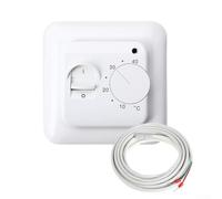 Sisinkal Controlador de temperatura ambiente Termostato manual montado en la pared no programable con interruptor de encendido/apagado para sistema de calefacción de suelo 10-30 grados Celsius