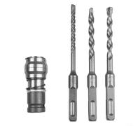 SiSinkal Convertidor eléctrico de llave a martillo con juego de brocas, adaptador cuadrado de metal para taladrar en paredes y ladrillos, incluye brocas de 6 mm, 8 mm, 10 mm para proyectos de