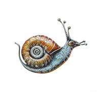 SiSinkal Decoración de pared de caracol de metal, arte de hierro resistente para jardín al aire libre, hogar, patio, caprichoso para escultura para amantes de la naturaleza, decoración interior y