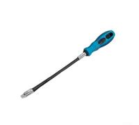 SiSinkal Destornillador flexible con adaptador de 1/4 pulgadas, herramienta manual de eje flexible para espacios reducidos, mango de agarre suave, 310 mm de longitud, azul, compatible con enchufes