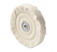 SiSinkal Disco de pulido de algodón blanco de 5 pulgadas, con borde de cuero, almohadilla de pulido de 125 mm para joyería de metal, vidrio, madera, plástico, herramienta de molienda de 50 capas para