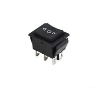 SiSinkal DPDT - Interruptor basculante de 6 pines ON/OFF/ON mantenido 20 A CA 125 V/250 V, plástico de metal para coches, motocicletas, barcos, electrodomésticos, color negro