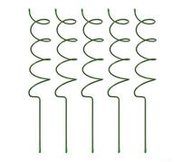SiSinkal Enrejado de soporte de escalada de plantas verdes de 43 cm en espiral para marco de alambre de plástico y hierro para plantas de interior o exterior en maceta (5 piezas)