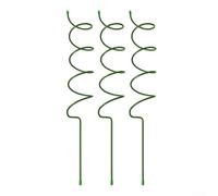 SiSinkal Enrejado de soporte de escalada de plantas verdes de 43 cm en espiral para marco de alambre de plástico y hierro para plantas de interior o exterior en maceta (3 piezas)